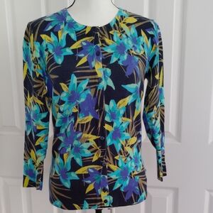 Merona Floral Lightweight Cardigan - M